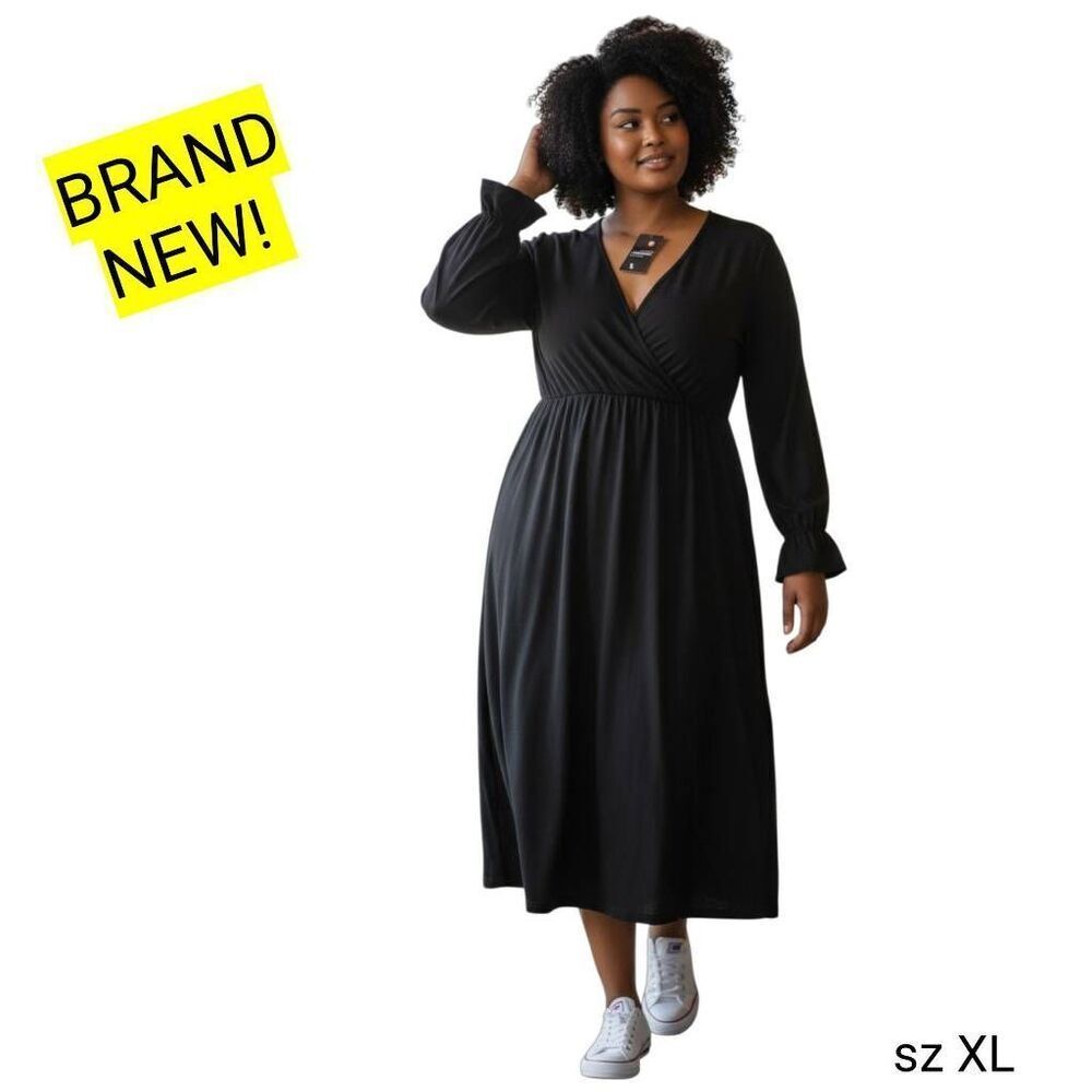 Black Stretchy Flowy Brand NEW Fashion Comfy Sexy Dress Little Black Dress